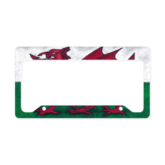 CafePress - Wales Flag License Plate Holder - Aluminum License Plate Frame, License Tag Holder