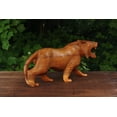 thumbnail image 5 of Wooden Hand Carved Tiger Statue Figurine Sculpture Art Decorative Home Decor Accent Rustic Lodge Handmade Handcrafted Decoration Size: 15" Long x 7" Tall x 4.5" Deep, 5 of 9