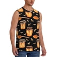thumbnail image 2 of Uemuo Bee and Honey Pattern Men's Sleeveless T-Shirt,Muscle Athletic Tank Top, Moisture-wicking Quick-dry Breathable Classic Tee Top for Gym Run Outdoor Sports-, 2 of 8