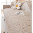 thumbnail image 4 of Nvzi Cotton Quilted Embroidery Sectional Couch Cover Furniture Protector Cover-27.5*27.5inch,Khaki, 4 of 5