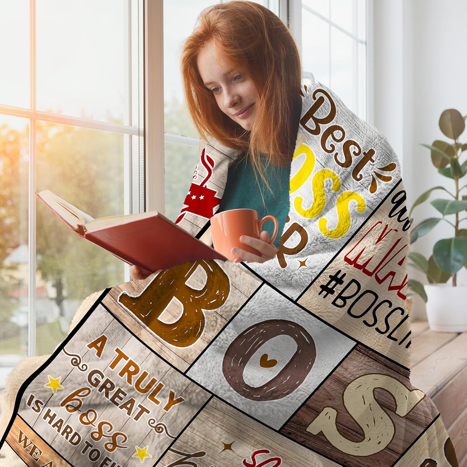 Best Boss Ever Gifts - Boss Day Gifts for Her - Gifts for Female Boss Blanket - Boss Appreciation Gifts - Christmas Birthday Gifts for Boss Women - National Boss Day Gifts for Him Boss Men
