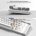 thumbnail image 4 of Teclado Gaming Womier VK66 PRO 60% cableado blanco cremoso, 4 of 7