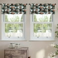 thumbnail image 2 of LALILO Kitchen Curtain Valance Floral With Flower Green Bold Rod Pocket Window Curtain 52"x 18" Set of 2, 2 of 5