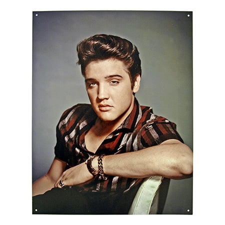 

Elvis King of Rock and Roll Portrait Metal Tin Sign