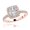 Rose, variant on Halo 14K Gold GIA Cushion Cut Natural Diamond Engagement Ring (Rose Gold Size 5.5)