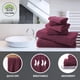 thumbnail image 2 of Juego de toallas Cosy Family de microfibra de 8 piezas (color burdeos), 2 of 7