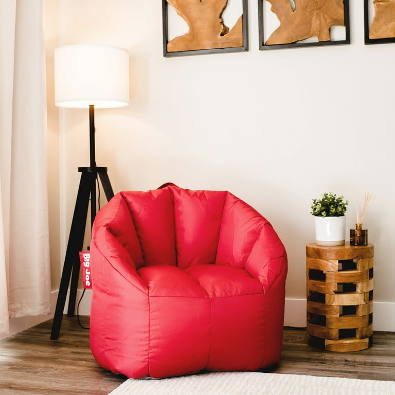 Big Joe Milano Bean Bag Chair Red Smartmax Durable Polyester 2.5 feet