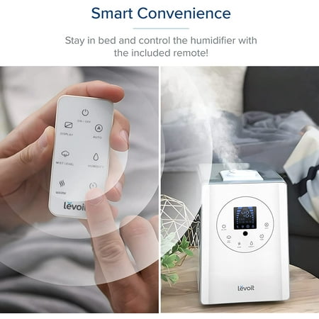 Levoit - Aerapy Hybrid 1.6 Gal Ultrasonic Humidifier - White