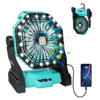 Plum chef Portable Fan Rechargeable,10000mAh Cordless Battery Powered Fan with LED Lantern,180°Rotation USB C Battery Operated for Travel Camping Tent Office Home Beach Desk Fishing Outdoor,Blue