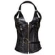 thumbnail image 1 of Corsé de cuero punk de hueso de acero Vintage 14 con cinturón colgante para mujer, ropa moldeadora de cuello, a la moda, 1 of 5