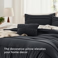 thumbnail image 4 of Juego de Edredón Bedsure Queen Pinch Pleat Negro Boho 4 Piezas, 4 of 7