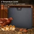 Chicken Coop Heater, 100/200 Watts Energy Efficient Safe Radiant Space Heater, 3 Installation