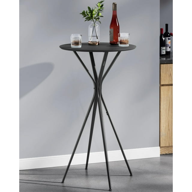 Mesa de bar VASAGLE redonda para cócteles, superficie alta, 60 x 60 x 105 cm, metal