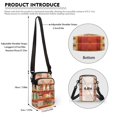 thumbnail image 6 of HELLHERO Christmas Birthdays Holiday Gift Double Zipper Messenger Bag Vintage for Outdoor Holiday Travel, 6 of 7