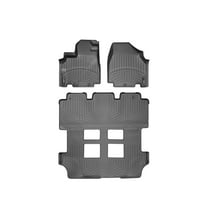 WeatherTech Custom Fit FloorLiners compatible with 2011-2017 Honda Odyssey - Complete Set (1st Row, 1-Piece 2nd/3rd Row), Black