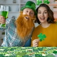 thumbnail image 6 of AUQ Irish Shamrock Tablecloth St. Patrick'S Day Vinyl Dining Room Kitchen Decor,Green White Yellow Gold Clovers,St. Pat'S Day Celebration Table Cover B, 6 of 7