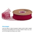 thumbnail image 3 of Unique Bargains 1.2 Inch Wide 50 Yard Lace Ribbon Floral Pattern Burgundy Red Lace Trim Ribbon for Gift Wrapping, Wedding Decor, 3 of 5