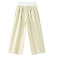 thumbnail image 4 of Antinious Girls Trendy Breathable Solid Wide Leg Elastic Waist Versatile Full Length Pants, 4 of 5