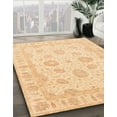 thumbnail image 3 of Ahgly Company Machine Washable Indoor Rectangle Abstract Brown Gold Area Rugs, 5' x 8', 3 of 7