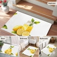 thumbnail image 5 of 2x3 Ft Entryway Area Rug, Summer Lemon Kitchen Rug Runner Washable Floor Mat, Yellow Watercolor Pastel Country Retro Non Slip Indoor Door Mat Throw Carpet for Bathroom Living Room Bedroom, 5 of 8
