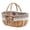 A751 Beige3 B, variant on Wicker Picnic Sundries Photography Props With Handle Storage For Wedding Holiday Gardening Hiking Food Storage