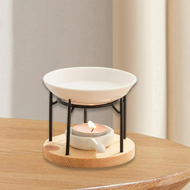 Candelabro de vela de té, decoración de cera derretida, quemador de aceite esencial para el hogar, calentador para gabinete de yoga, sala de