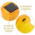 Solar Powered LED Traffic Strobe Warning Lights Flicker Beacon Road