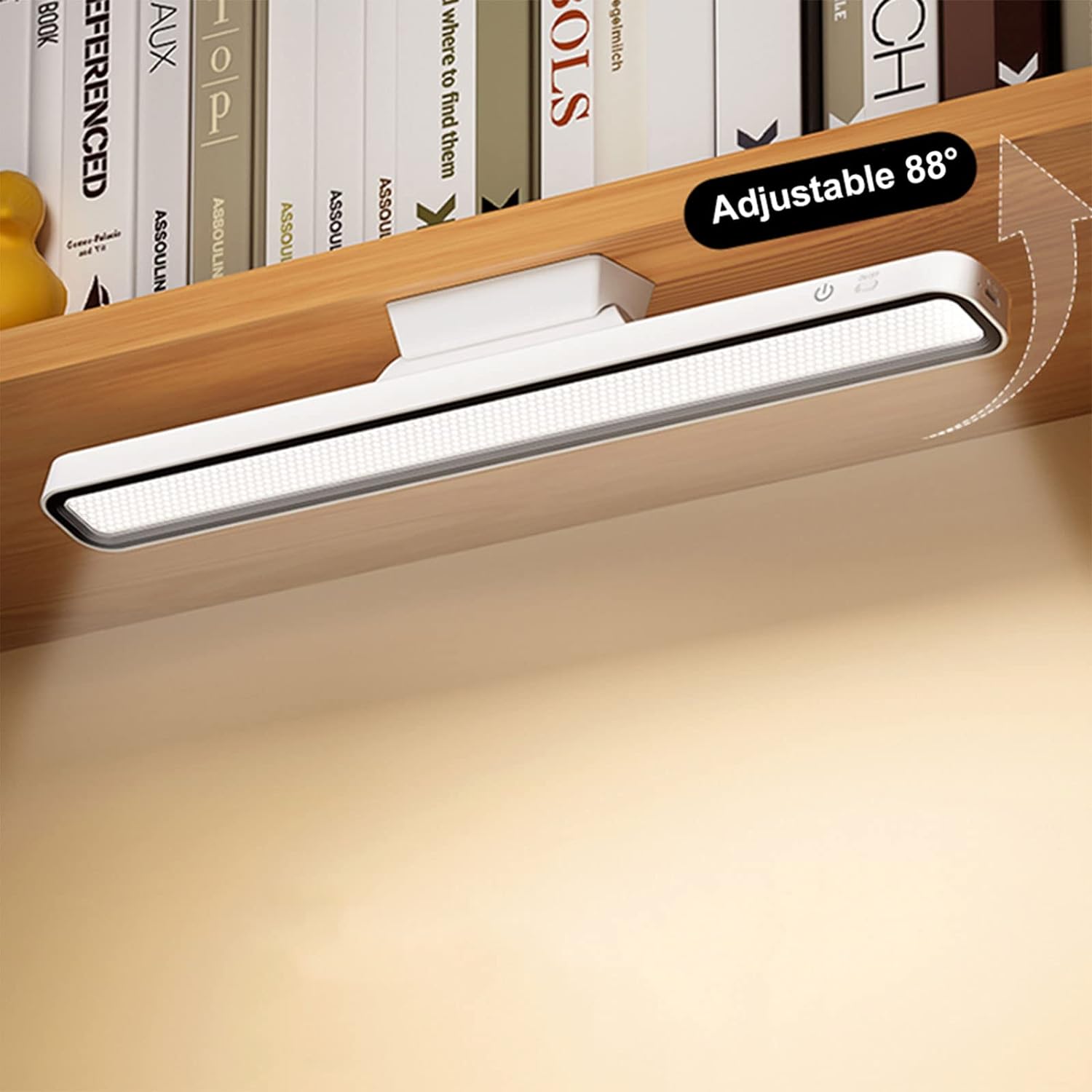 Desk Lamps for Home Office, Led Desk Light, Portable Magnetic Light Bar for Desk Reading, 3000K to 6000K Adjustable Color Temperature USB Rechargeable Under Cabinet Lighting, White