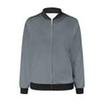 thumbnail image 4 of JGNGSHN Winter Jackets for Women Casual Zip Up Bomber Jacket Long Sleeve Lightweight Outwear with Pockets, 4 of 5