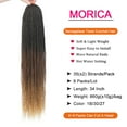thumbnail image 3 of MORICA Ombre Crochet Hair Senegalese Twist 34 Inch 8 Packs Small Crochet Hair For Braiding, Braids Crochet Hair for Black Women, Twist Crochet Hari Hot Water Setting (34 Inch, 1B/30/27), 3 of 7