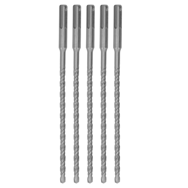 5 brocas de impacto con punta de carburo para martillo rotatorio, brocas espirales de 2 flautas para ladrillo y hormigón, 210 mm x 7 mm/0,28 pulgadas