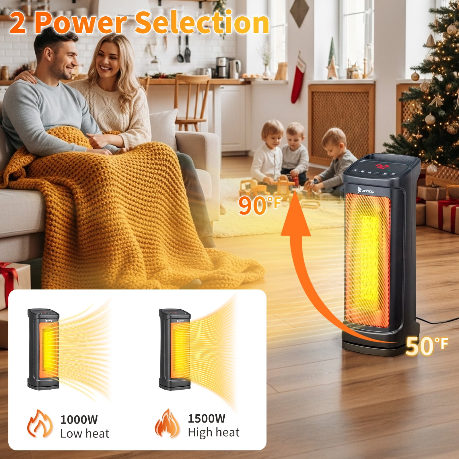 Ktaxon 17 Inches Electric Heaters for Indoor Use with Thermostat