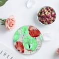 thumbnail image 4 of FMSHPON Green and Red Poppies Oil Painting Texture Set of 8 Round Coaster for Drinks, Absorbent Ceramic Stone Coasters Cup Mat with Cork Base for Home Kitchen Room Coffee Table Bar Decor, 4 of 6