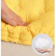 thumbnail image 3 of Meditation Floor Pillow Large Square,Yellow,Corduroy Floor Seat Pillows Cushion,for Living Room Balcony Tatami Yoga,16*16*3 Inch, 3 of 7
