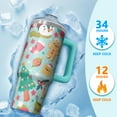 thumbnail image 4 of 30oz Xmas Tumbler with Snowman and Snowflakes Lid Straw Stainless Steel Cup Holiday Coffee Water Bottle Gifts, 4 of 5