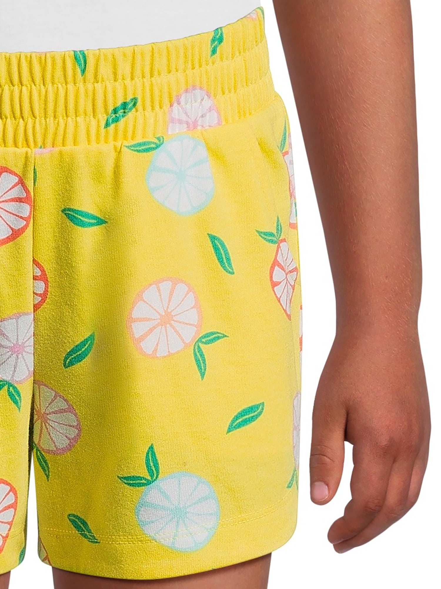 Wonder Nation Girls Print Jersey Dolphin Shorts, 2-Pack, Sizes XS-2XL & Plus