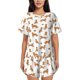 thumbnail image 1 of Fotbe Labrador Retriever Dog Conjunto de Pijama Estampado para Mujer, 2 Piezas, Ropa de Dormir con Camiseta de Manga Corta y Shorts Suaves-XX-Large, 1 of 6