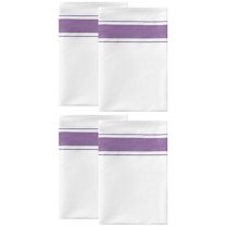Unique Bargains Cotton Dish Clean Towels Kitchen Dishcloth Set Purple 20" x 28" - 4 pack