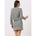 thumbnail image 3 of DARING DIVA 2 Pcs Set Women Tweed Collarless Blazer and Mini Skirt XS Black, 3 of 6