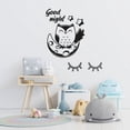 thumbnail image 2 of Good Night - Bed Time Quotes Cute Little Baby Owl Smiling Moon Stars Silhouette Vinyl Design Wall Sticker Art Decal Boys Girls Kids Room Bedroom Nursery Kinder Decor Decoration Size (30x22 inch), 2 of 3