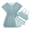 Blue, variant on Lanbubble Girls 3 Piece Cover Up Swimsuit Set Hawaiian Bikini Bathing Suit with Pompom Tassel 7-12Y