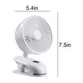 thumbnail image 3 of Xihbxyly Ventilador con Clip, 4 Velocidades, Alimentación Por Usb, Potente Flujo de Aire y Funcionamiento Silencioso, Diseño Ajustable de 360°, Ideal para Oficina, Dormitorio o Cochecito, Tamaño Comp, 3 of 7