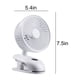 thumbnail image 3 of RKSTN portable fan Clip Fan, 4 Speeds Small USB Fan With Strong Airflow, Clip & Desk Fan With Digital Display - Quiet For Office Bedroom School Stroller 5000MAH, 3 of 8
