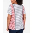 thumbnail image 2 of Style & Co Plus Size Mixed-Print T-Shirt, Dark Red, 2X, 2 of 5