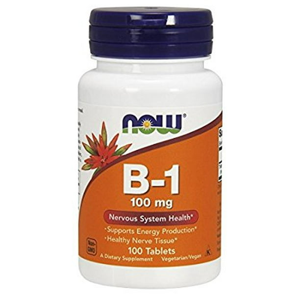NOW Foods Vitamin B1 (Thiamine) 100mg, 100 Tablets
