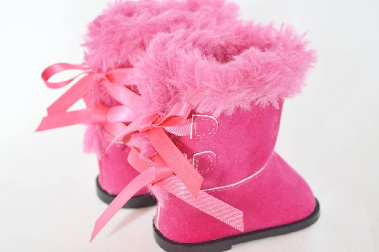 Pink Hugg Boots for American Girl Dolls 