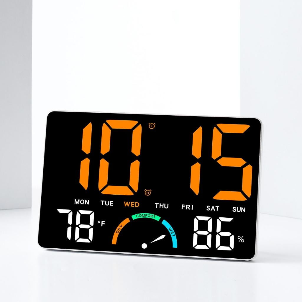 Wall Desk Digital Hygrometer Thermometers Weather Stations with LED Indicator And Temperature Trend Alert