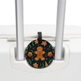thumbnail image 3 of Christmas Gingerbread Man 2pcs PU Leather Round Bag Tags with Privacy Cover and Name ID Tag - Suitcase Tags for Travel Luggage, Handbags, Backpacks, School Bags, 3 of 6