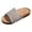 Silver, variant on Women's Platform Wedge Sandals Open Toe Lightweight Cork Mules for Summer Casual Vacation Walking Slides Slippers White Size 6.5