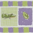 thumbnail image 1 of Libellule Papillon Dame Bug Sauterelle Pourpre Vert Papier Peint Frontière pour les Enfants Retro Design, Rouler 15' x 6.87'', 1 of 3